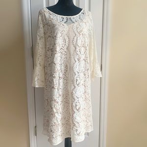 Lane Bryant Lace Dress w/ Bell Sleeves
